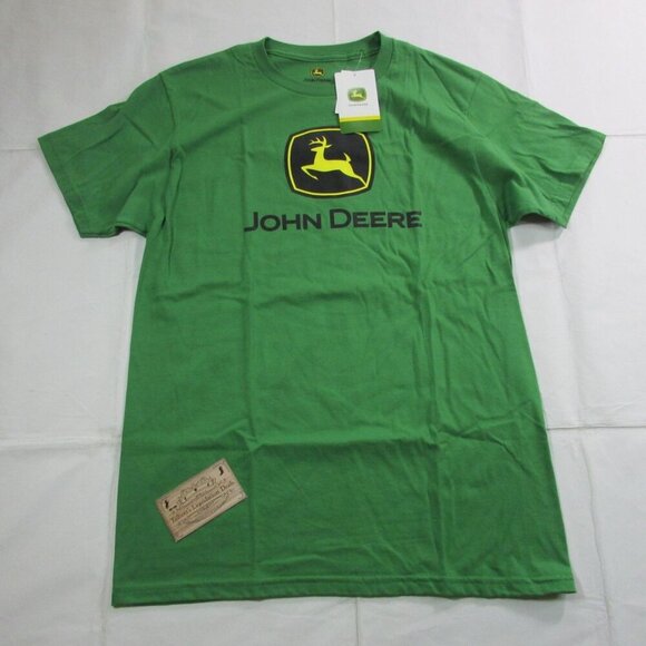 John Deere Men's Short Sleeve Basic Logo Graphic T-Shirt Green - Picture 1 of 4